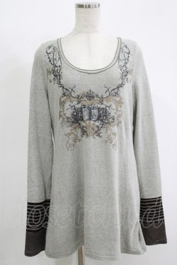 画像1: Rozen Kavalier / 刺繍プリントロングカットソー  グレー H-25-11-17-069-OO-TO-KB-ZH