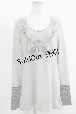 画像1: Rozen Kavalier / 刺繍プリントロングカットソー  グレー H-25-11-17-069-OO-TO-KB-ZH