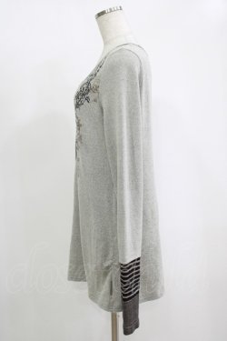 画像2: Rozen Kavalier / 刺繍プリントロングカットソー  グレー H-25-11-17-069-OO-TO-KB-ZH