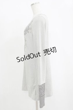 画像2: Rozen Kavalier / 刺繍プリントロングカットソー  グレー H-25-11-17-069-OO-TO-KB-ZH