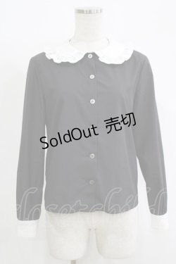 画像1: MILK / Everytimeブラウス  ブラック×ホワイト H-25-11-17-070-ML-BL-KB-ZH