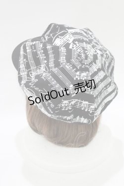 画像2: MILKBOY / MUSIC SHEETプリントHat  ブラック H-25-11-17-079-MB-AC-KB-ZH