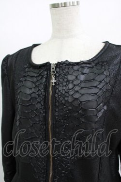 画像4: h.NAOTO / 鱗ZIPコートワンピース  黒 H-25-11-17-010-HN-CO-KB-ZH