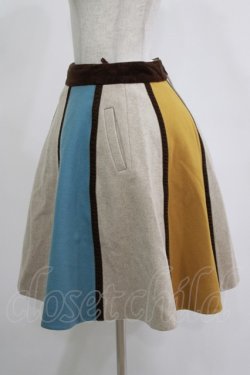 画像2: Jane Marple / Color block gored skirt M ミックス H-25-11-17-011-JM-SK-KB-ZH