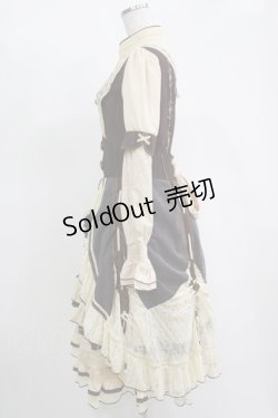 画像2: Ozz oneste / Mellifluous Rose Onepiece  生成り×茶 H-25-11-17-002-OO-OP-KB-ZH