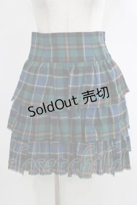 Jane Marple / タータンチェックフリルスカート  グリーン H-25-11-17-014-JM-SK-KB-ZH