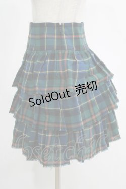 画像2: Jane Marple / タータンチェックフリルスカート  グリーン H-25-11-17-014-JM-SK-KB-ZH