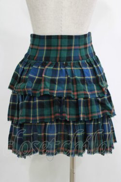 画像3: Jane Marple / タータンチェックフリルスカート  グリーン H-25-11-17-014-JM-SK-KB-ZH