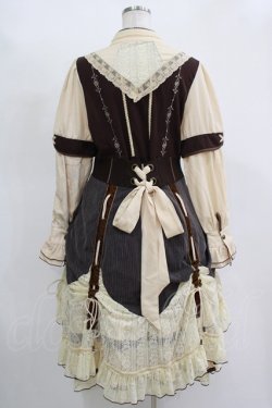 画像3: Ozz oneste / Mellifluous Rose Onepiece  生成り×茶 H-25-11-17-002-OO-OP-KB-ZH