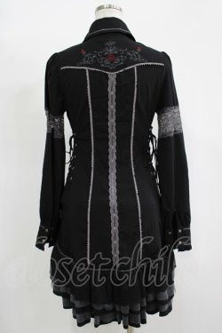 画像3: Ozz Croce / レースフリルシャツワンピース  ブラック H-25-11-17-018-OO-OP-KB-ZH