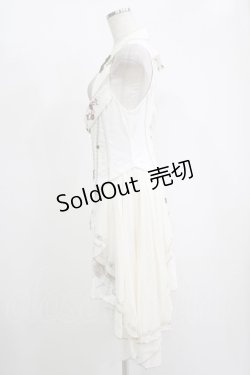 画像2: Ozz oneste / 薔薇刺繍オーバー付きベスト  白 H-25-11-17-020-OO-TO-KB-ZH