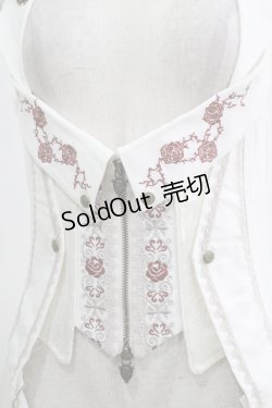 画像4: Ozz oneste / 薔薇刺繍オーバー付きベスト  白 H-25-11-17-020-OO-TO-KB-ZH