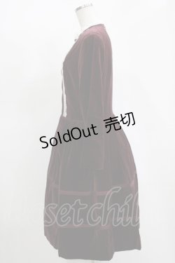 画像2: Jane Marple / コットンベルベットマリオネットドレス M ボルドー H-25-11-17-003-JM-OP-KB-ZH