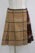 Jane Marple Dans Le Salon / ウールタータンチェックのラップスカート M ブラウン H-25-11-17-021-JM-SK-KB-ZH