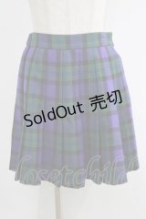 MILK / Torte Checkミニスカート  ブルーベリージャム H-25-11-17-022-ML-SK-KB-ZH