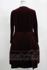 画像3: Jane Marple / コットンベルベットマリオネットドレス M ボルドー H-25-11-17-003-JM-OP-KB-ZH (3)