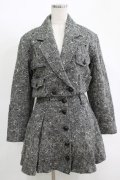 MILK / ツイードショートジャケット＆スカート  グレー H-25-11-17-023-ML-JA-KB-ZH