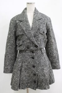 MILK / ツイードショートジャケット＆スカート  グレー H-25-11-17-023-ML-JA-KB-ZH