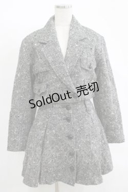 画像1: MILK / ツイードショートジャケット＆スカート  グレー H-25-11-17-023-ML-JA-KB-ZH