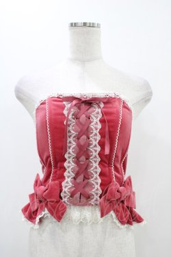 画像1: Angelic Pretty / エレガント別珍ビスチェ Free ピンク H-25-11-18-1037-AP-JA-NS-ZH