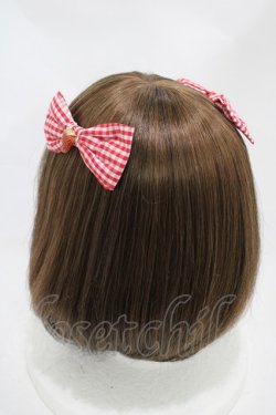 画像2: m petit by misako / AM2Pイチゴリボンクリップ  レッド H-25-11-18-1004-LO-AC-NS-ZH