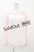 Angelic Pretty / Prettyボートネックカットソー Free ピンク H-25-11-18-1041-AP-TO-NS-ZH