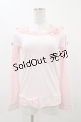 Angelic Pretty / Prettyボートネックカットソー Free ピンク H-25-11-18-1041-AP-TO-NS-ZH