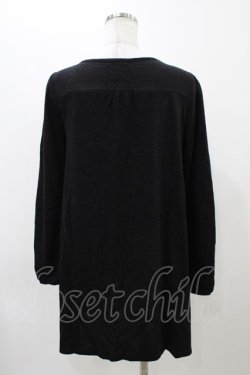 画像2: axes femme / レースアップ切替カーディガン M ブラック H-25-11-18-1047-AX-TO-NS-ZH