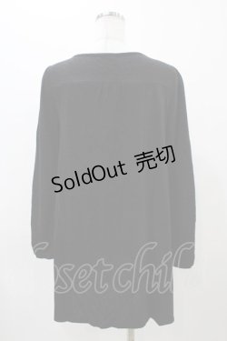 画像2: axes femme / レースアップ切替カーディガン M ブラック H-25-11-18-1047-AX-TO-NS-ZH