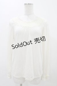 axes femme / ドットチュールトップス L 生成り H-25-11-18-1052-AX-TO-NS-ZH