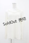 axes femme / 袖ギャザートップス L 生成り H-25-11-18-1054-AX-TO-NS-ZH