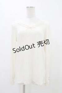 axes femme / 袖ギャザートップス L 生成り H-25-11-18-1054-AX-TO-NS-ZH