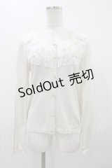 axes femme / バラ生地使いカーディガン M オフ H-25-11-18-1055-AX-TO-NS-ZH