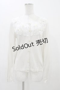 axes femme / バラ生地使いカーディガン M オフ H-25-11-18-1055-AX-TO-NS-ZH