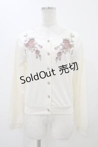 axes femme / ステンドグラス風カットカーデ M 生成り H-25-11-18-1056-AX-TO-NS-ZH