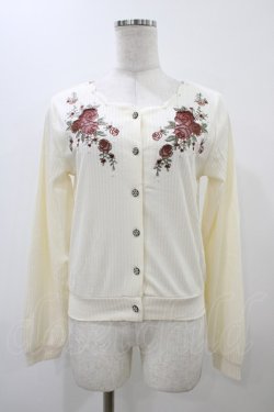 画像1: axes femme / ステンドグラス風カットカーデ M 生成り H-25-11-18-1056-AX-TO-NS-ZH