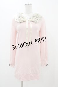 DearMyLove / ファー襟付きトップス M ピンク H-25-11-18-1058-EL-TO-NS-ZH