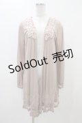 axes femme / バックレースロングカーディガン M ピンク H-25-11-18-1060-AX-TO-NS-ZH