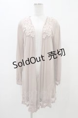 axes femme / バックレースロングカーディガン M ピンク H-25-11-18-1060-AX-TO-NS-ZH