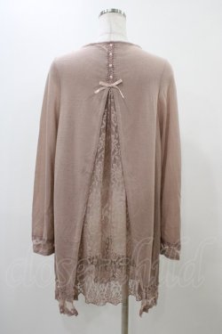画像2: axes femme / バックレースロングカーディガン M ピンク H-25-11-18-1060-AX-TO-NS-ZH