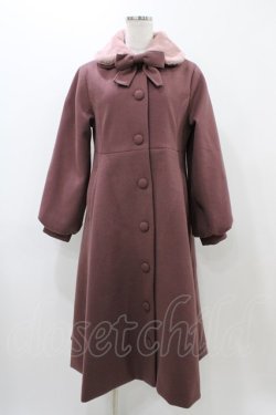 画像1: m petit by misako / AM*リボンコート M ピンク H-25-11-18-1061-LO-CO-NS-ZH