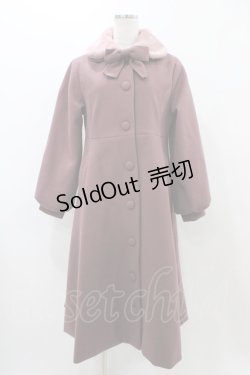画像1: m petit by misako / AM*リボンコート M ピンク H-25-11-18-1061-LO-CO-NS-ZH
