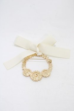 画像2: m petit by misako / AMフラワーリーフブローチ  アイボリー H-25-11-18-1006-LO-AC-NS-ZH