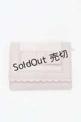 m petit by misako / AMスカラップ3折財布  ピンク H-25-11-18-1007-LO-ZA-NS-ZH