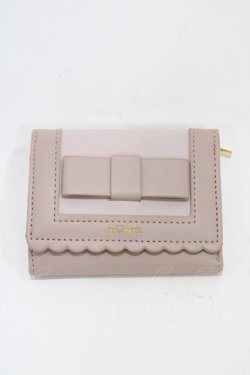 画像1: m petit by misako / AMスカラップ3折財布  ピンク H-25-11-18-1007-LO-ZA-NS-ZH