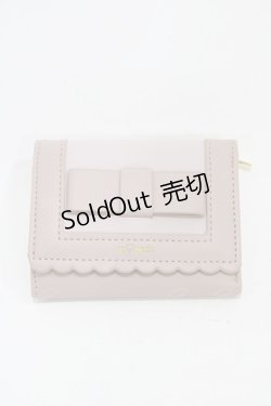 画像1: m petit by misako / AMスカラップ3折財布  ピンク H-25-11-18-1007-LO-ZA-NS-ZH