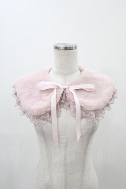 画像1: m petit by misako / ファーつけ襟  ピンク H-25-11-18-1009-LO-ZA-NS-ZH