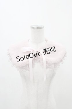 画像1: m petit by misako / ファーつけ襟  ピンク H-25-11-18-1009-LO-ZA-NS-ZH