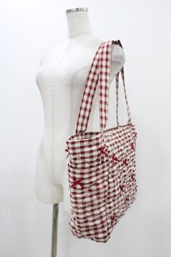 画像2: m petit by misako / ギンガムトートバッグ  レッド H-25-11-18-1014-LO-BG-NS-ZH