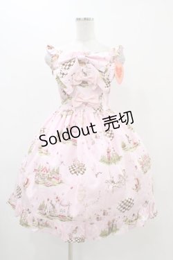 画像1: BABY,THE STARS SHINE BRIGHT / アリスインファンフェア柄リボンジャンパースカート Free ピンク H-25-11-18-1016-BA-OP-NS-ZH